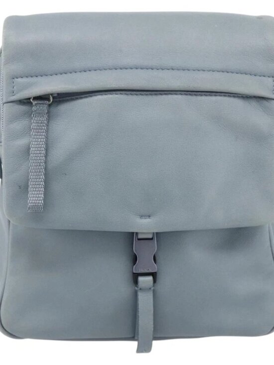 PRADA Backpack Leather Light Blue Silver Auth BA12406A main image 15